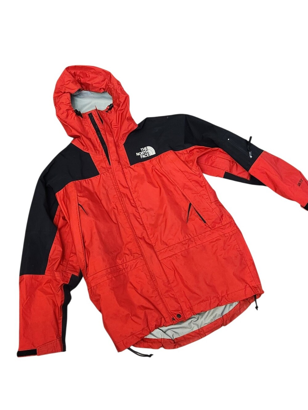 Vtg The North Face Size Large GORE-TEX Mens Shell Jacket Waterproof Red Black